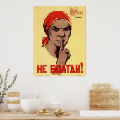 Poster URSS Union soviétique ne commettent pas ! Propagan (Cuisine)
