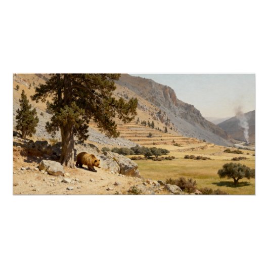 Poster Ursus arctos crowtheri – L'Ours de l'Atlas (Devant)