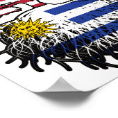 Poster Uruguay Amérique uruguayenne drapeau des racines d (Coin)