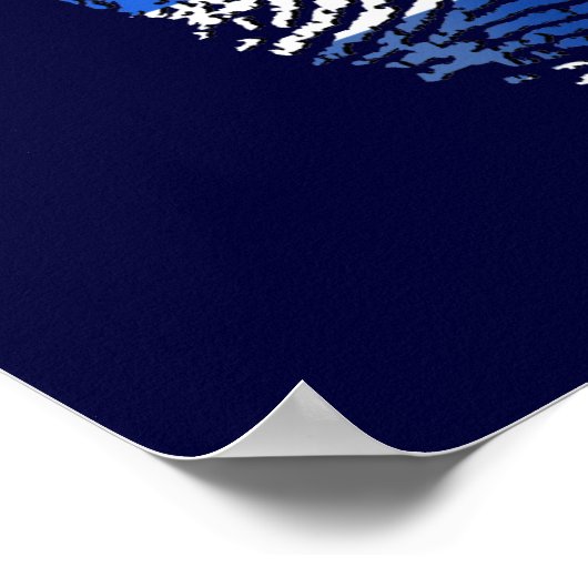 Poster Uruguay empreintes ADN drapeau uruguayen fierté (Coin)