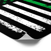 Poster Us american flag with shamrocks for st patricks da (Coin)