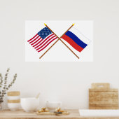 Poster US and Russia Crossed Flags (Cuisine)