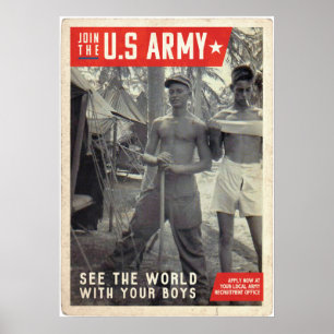 Poster US Army Travel Recrutement