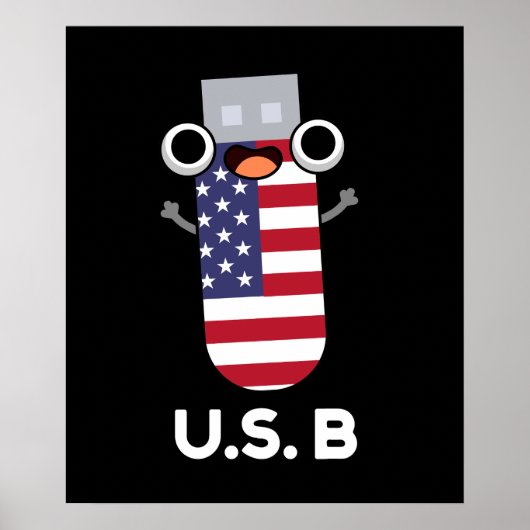 Poster US B Funny États-Unis Pun Dark BG (Devant)