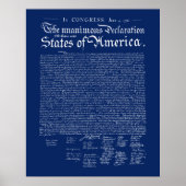 Poster US Declaration of Independence (Devant)