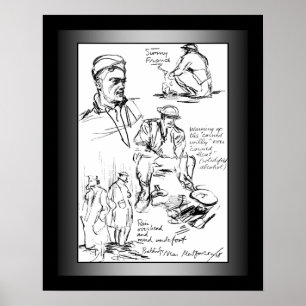 Poster US Doughboys ~ Stars & Stripes ~ World War One ~