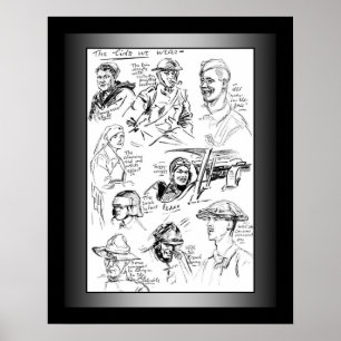 Poster US Doughboys ~ Stars & Stripes ~ World War One ~