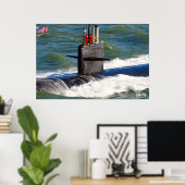 POSTER US FAST ATTACK SOUS-MARINE - SSN-750 (Bureau à domicile)