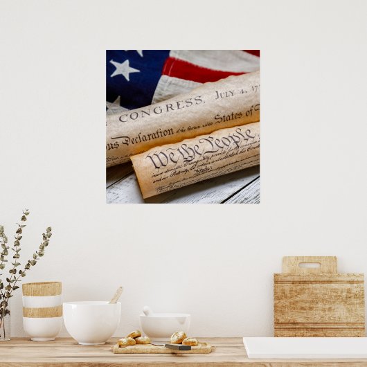 Poster US Founding Documents (Cuisine)