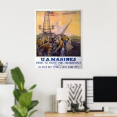 Poster US Marines (Bureau à domicile)