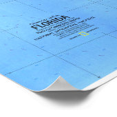 Poster " USA : 1973 Floride détaillée MAP ... (Coin)