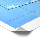 Poster " USA : 1976 Hawaii détaillée MAP ... (Coin)