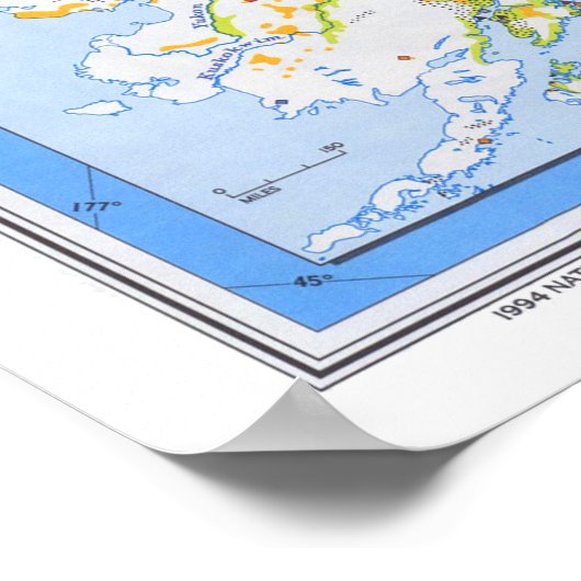 Poster " USA: 1994/today Alaska - Detailed MAP ... (Coin)