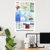 Poster " USA : 1995 Hawaii Redécouvrir Carte ... (Bureau à domicile)