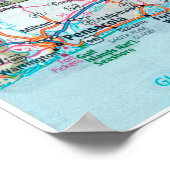 Poster " USA : 2015/heute Florida - Detaillierte Landkart (Coin)