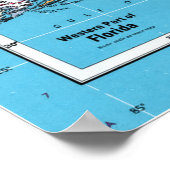 Poster " USA : 2015/heute Florida - Detaillierte Landkart (Coin)