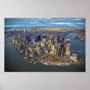 Poster " USA : 2020/aujourd'hui New York City - Skyline .