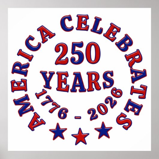 Poster USA 250th Anniversary 1776-2026 (Devant)