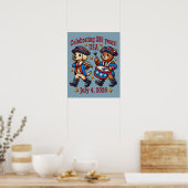Poster USA 250th Anniversary Souvenir - Patriotique (Cuisine)