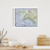 Poster " USA : Alaska MAP ... (Cuisine)