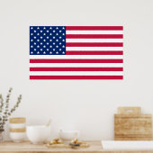 Poster USA American Flag Patriotic Home Office Décor US (Cuisine)