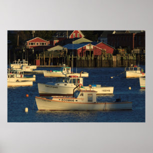 Poster USA, Amérique du Nord, Maine, Bernard, Pêche