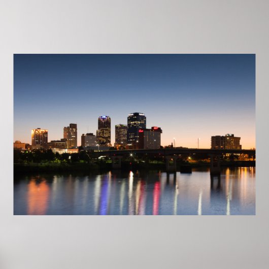 Poster USA, Arkansas, Little Rock, City Skyline (Devant)