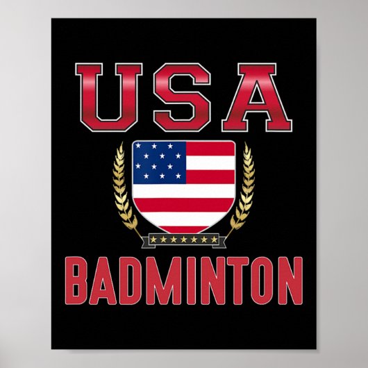 Poster Usa Badminton (Devant)