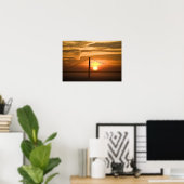 Poster USA. California. San Francisco. Sun setting (Bureau à domicile)