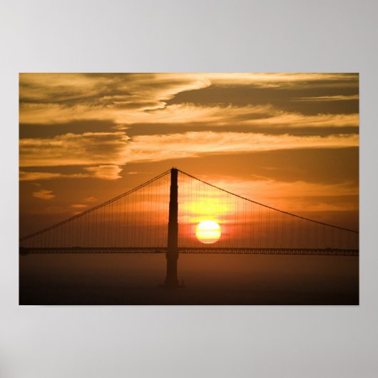 Poster USA. California. San Francisco. Sun setting (Devant)