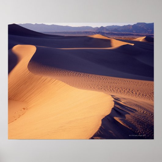 Poster USA, Californie, Death Valley, dunes de sable, aub (Devant)