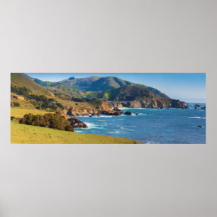 Poster USA, Californie. Panorama De Big Sur Avec Bixby