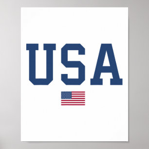 Poster Usa Chemise Femmes Hommes Enfants Drapeau Américai