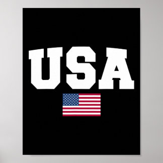 Poster Usa Chemise Femmes Hommes Enfants Drapeau Américai