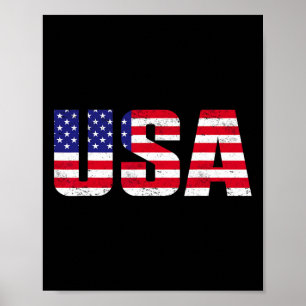 Poster Usa Chemise Patriotique Drapeau Américain Hommes F