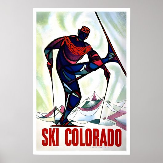 Poster USA Colorado Aspen Rocky Mountains Winter Sports (Devant)