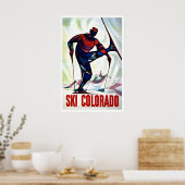 Poster USA Colorado Aspen Rocky Mountains Winter Sports (Cuisine)