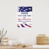 Poster USA - Drapeau de la campagne présidentielle (Cuisine)
