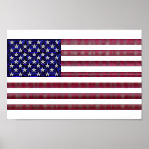 Poster USA Drapeau Gemstone Art