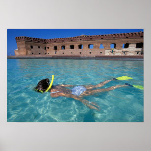 Poster USA, FL, Florida Keys, Fort Jefferson, 1846,