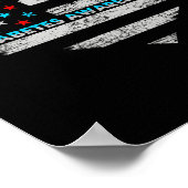 Poster Usa Flag Diabetes Awareness Heart Family Support (Coin)