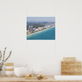 Poster USA, Floride, Miami, Cityscape avec plage (Cuisine)