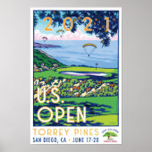 Poster USA Golf Open 2021 TORREY PINES cadeaux (Devant)