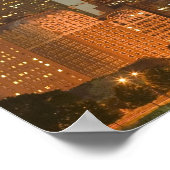 Poster USA, Illinois, Chicago : City Skyline / Soirée (Coin)