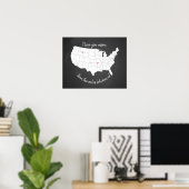 Poster USA Je t'aime plus que les kilomètres entre nous (Bureau à domicile)