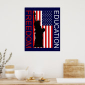 Poster USA - LIBERTÉ - ÉDUCATION (Cuisine)