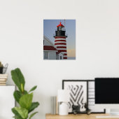 Poster USA, Maine, Lubec. West Quoddy Head Lighthouse (Bureau à domicile)