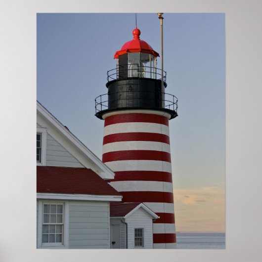 Poster USA, Maine, Lubec. West Quoddy Head Lighthouse (Devant)