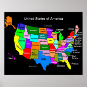 POSTER USA Map (Voorkant)