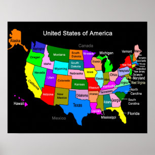 POSTER USA Map